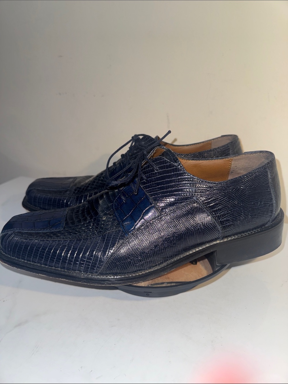 Stacy Adams Genuine Snakeskin Leather Lace-Up Oxfords Men’s 10M